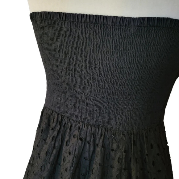 STRAPLESS Cotton Eyelet Dress - Picture 7 of 14